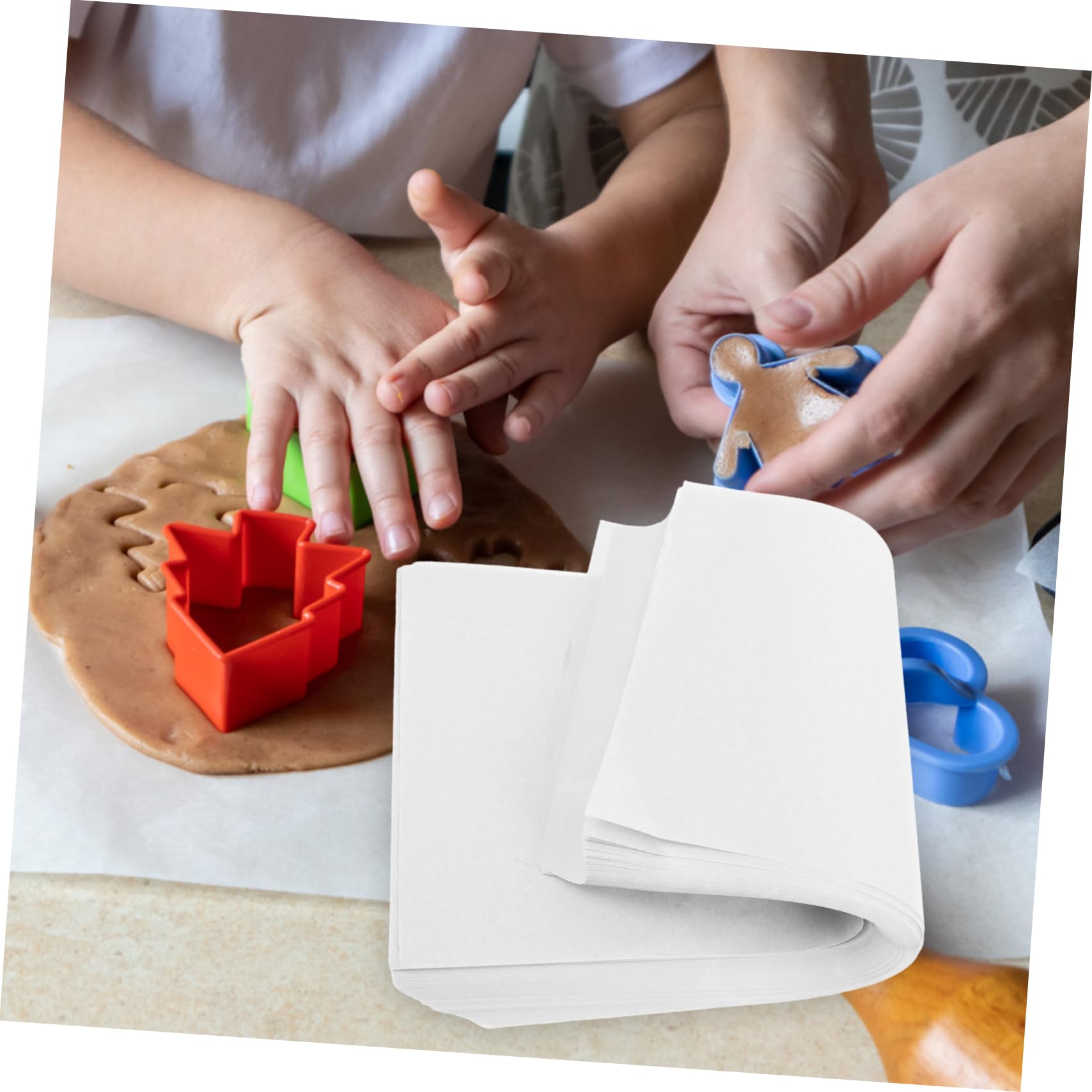 Papel Pergamino para Bandeja de Hornear 300 Hojas 34x17,8 Cm | Silicona de Color Claro, Tolerancia a Alta Temperatura, Absorción de Humedad, Uso Doméstico y Procesamiento Alimentario