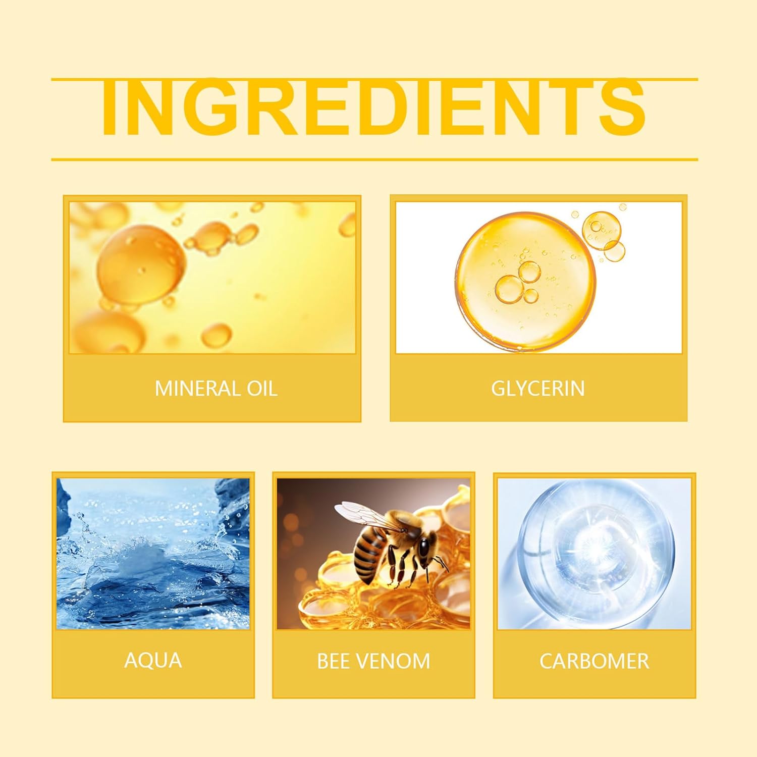 Bee Venom Joint Cream, Natural Bee Venom Skin Cream, Bee Venom Advanced Joint & Bone Cream, Suitable for Everyday Back, Waist, Neck, Hands, Knees, Light Non-Sticky for Men Women Aldult - 2.11 Oz/60g - Image 7