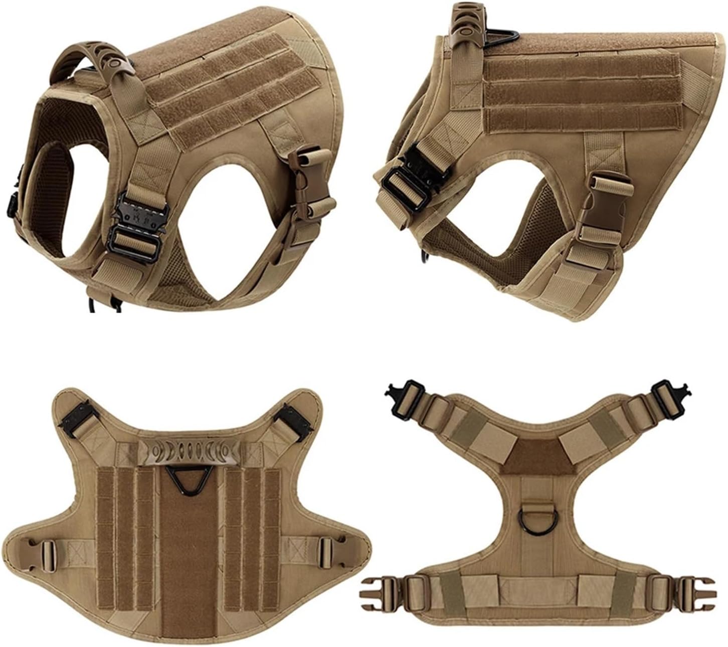 Dog Harness, Dog Harness Pet German Shepherd Malinois Training Vest Tactical Medium Harnesses Hunting(Army Green,S)