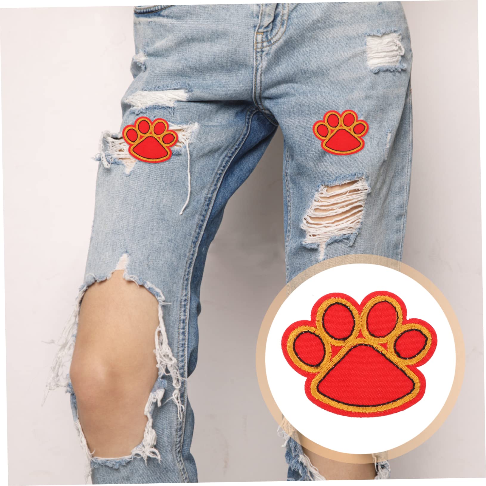 STOBOK 40pezzi Toppe Per Cucire Forma Di Zampa Di Cane Patches Ricamati Per Decorazioni Abbigliamento Artigianato Adatti Per Maglioni Cuscini Shirt