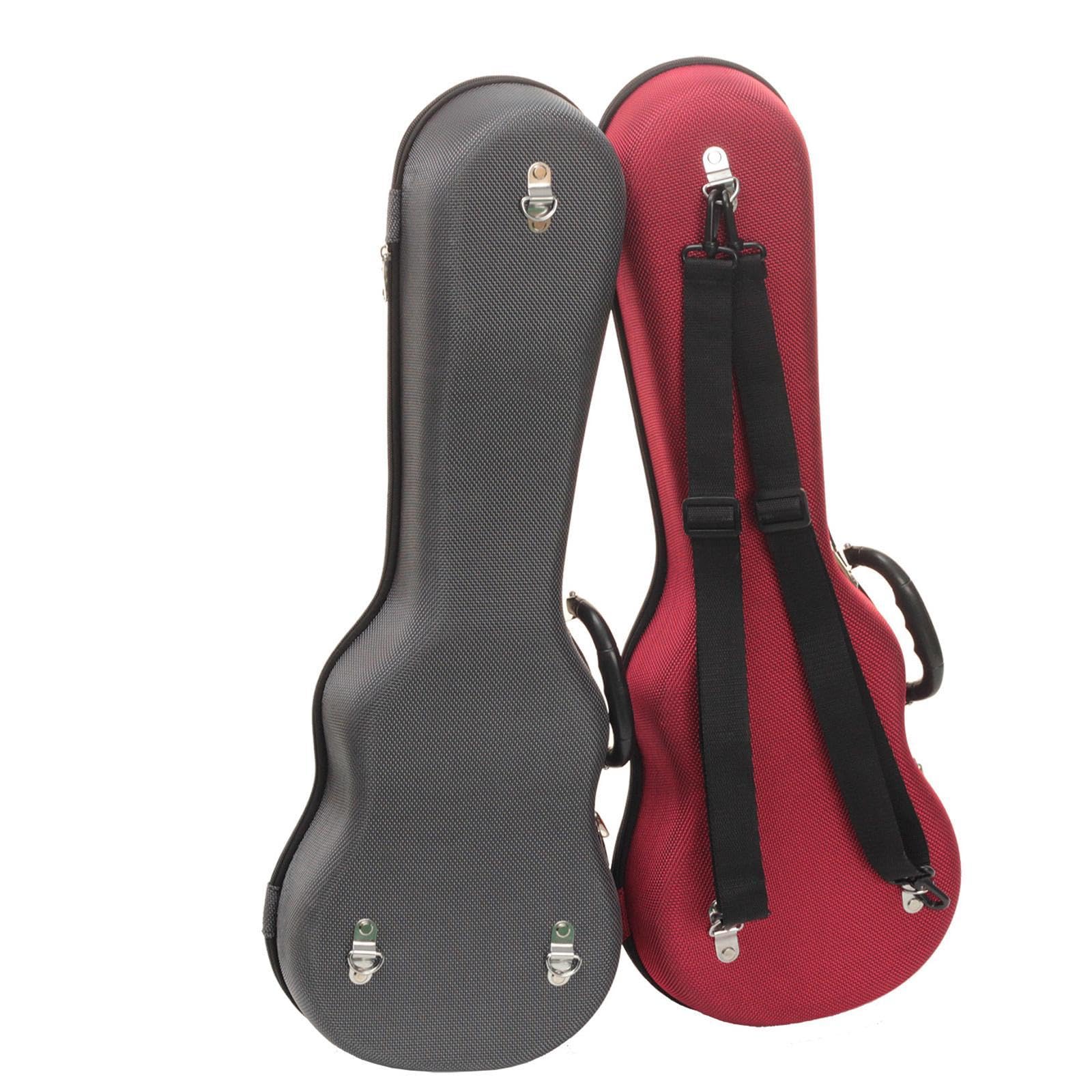 Generic Ukulele Tasche Rucksack Tragetasche Gig Tragegriff Und Verstellbarem Schultergurt Aus Polyester EVA für Anfänger Profis Reisen Outdoor Auftrit, ROT