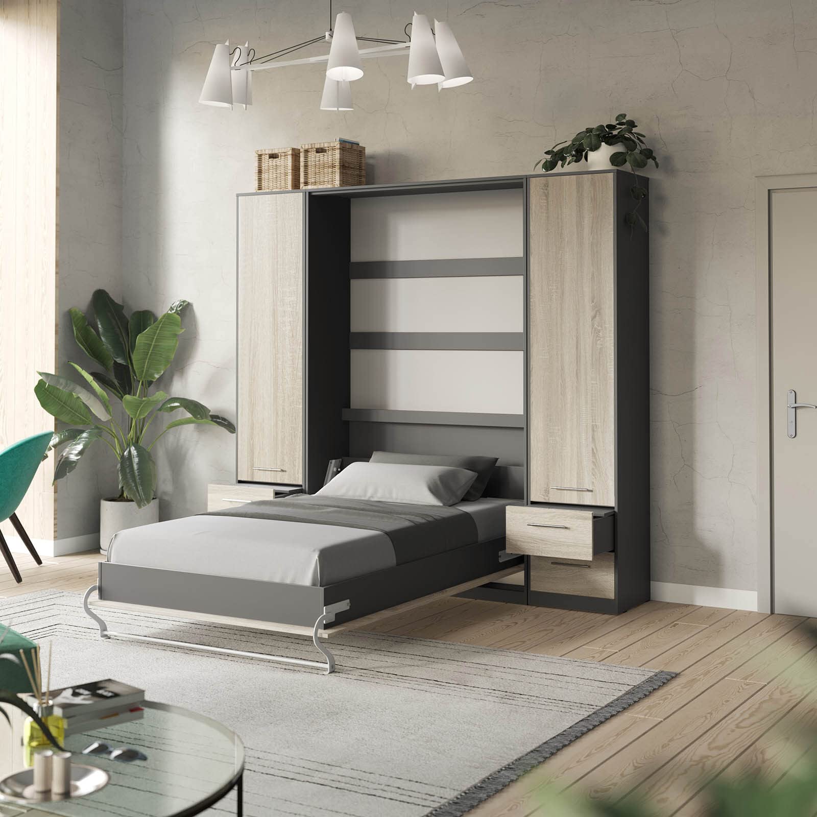 ROMA - Armadio grande camera da letto a 4 ante - 160x52x205 cm - 2