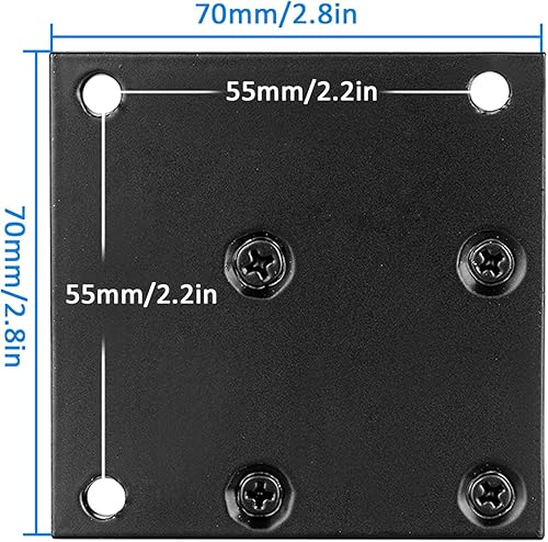 Miniatura 3 de Patas ajustables de aleación de aluminio de 0 a 0.591 in, patas de mesa de centro de sofá, patas de baño, patas de lavabo, 5 a 15.7 in, negro mate,