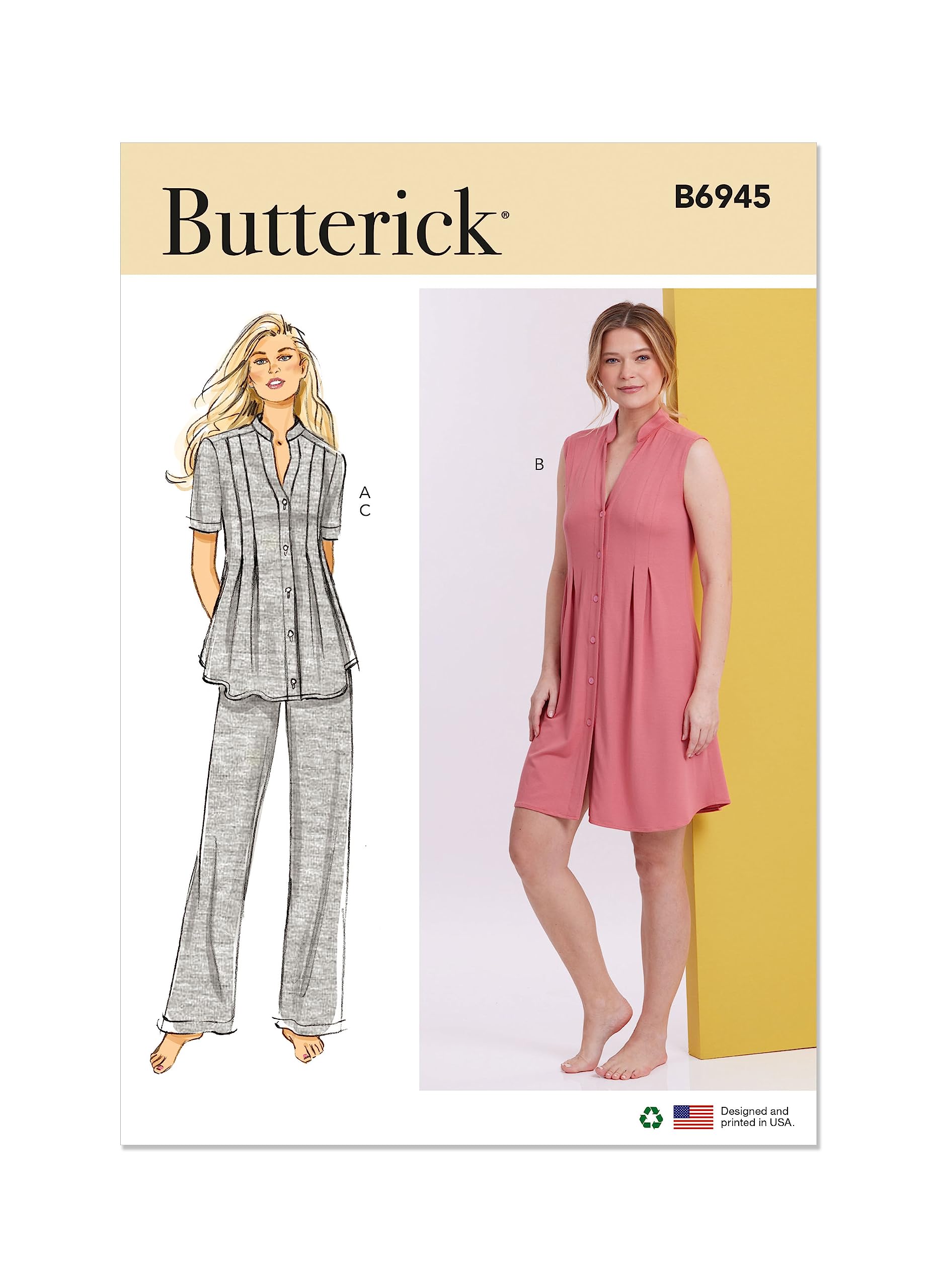 Robe et pantalon en tricot patron Butterick B6945Y5 pour le quotidien