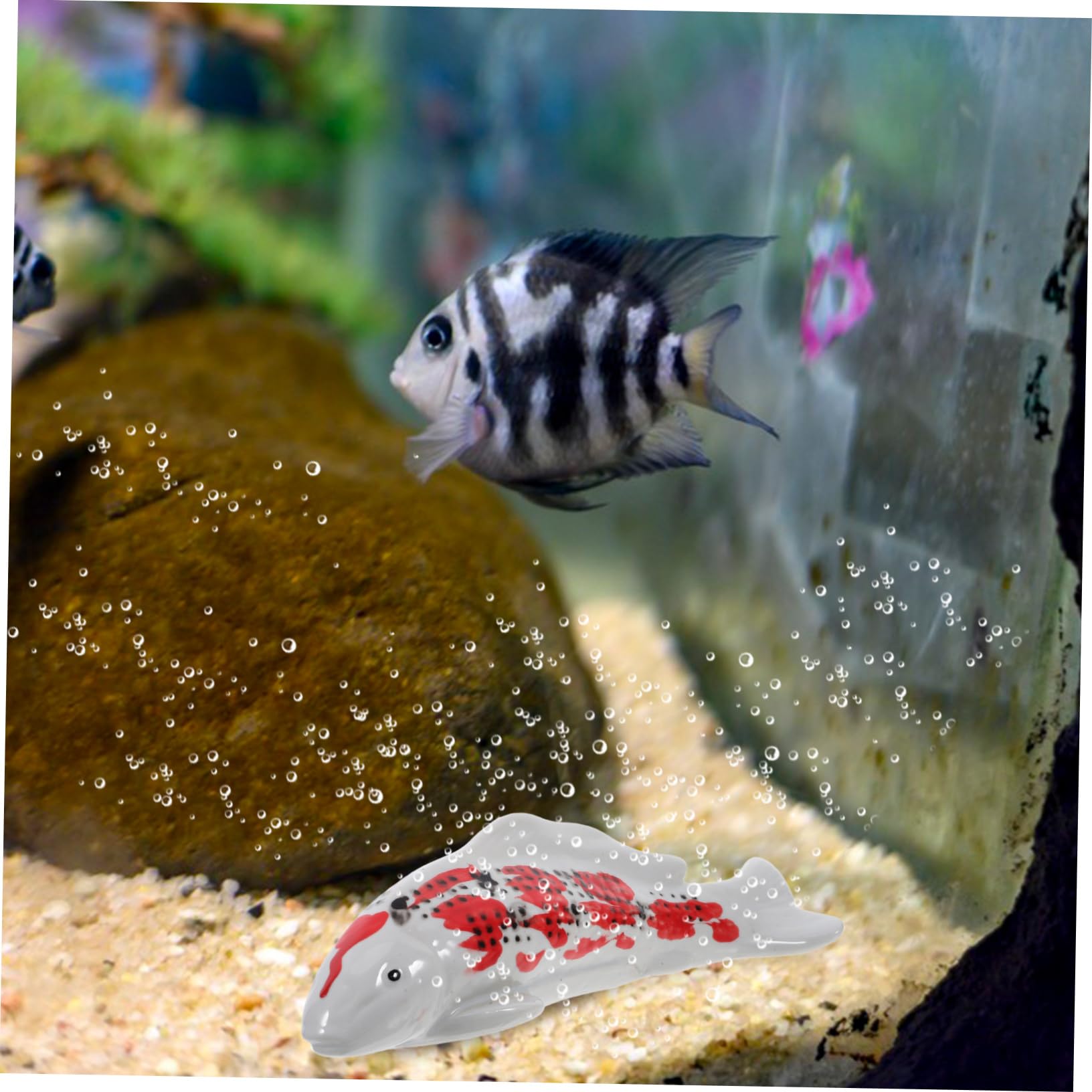Ciieeo Décoration Aquarium Poisson Flottant Figurine De Poisson Décorative Ornement Aquarium Artisanal