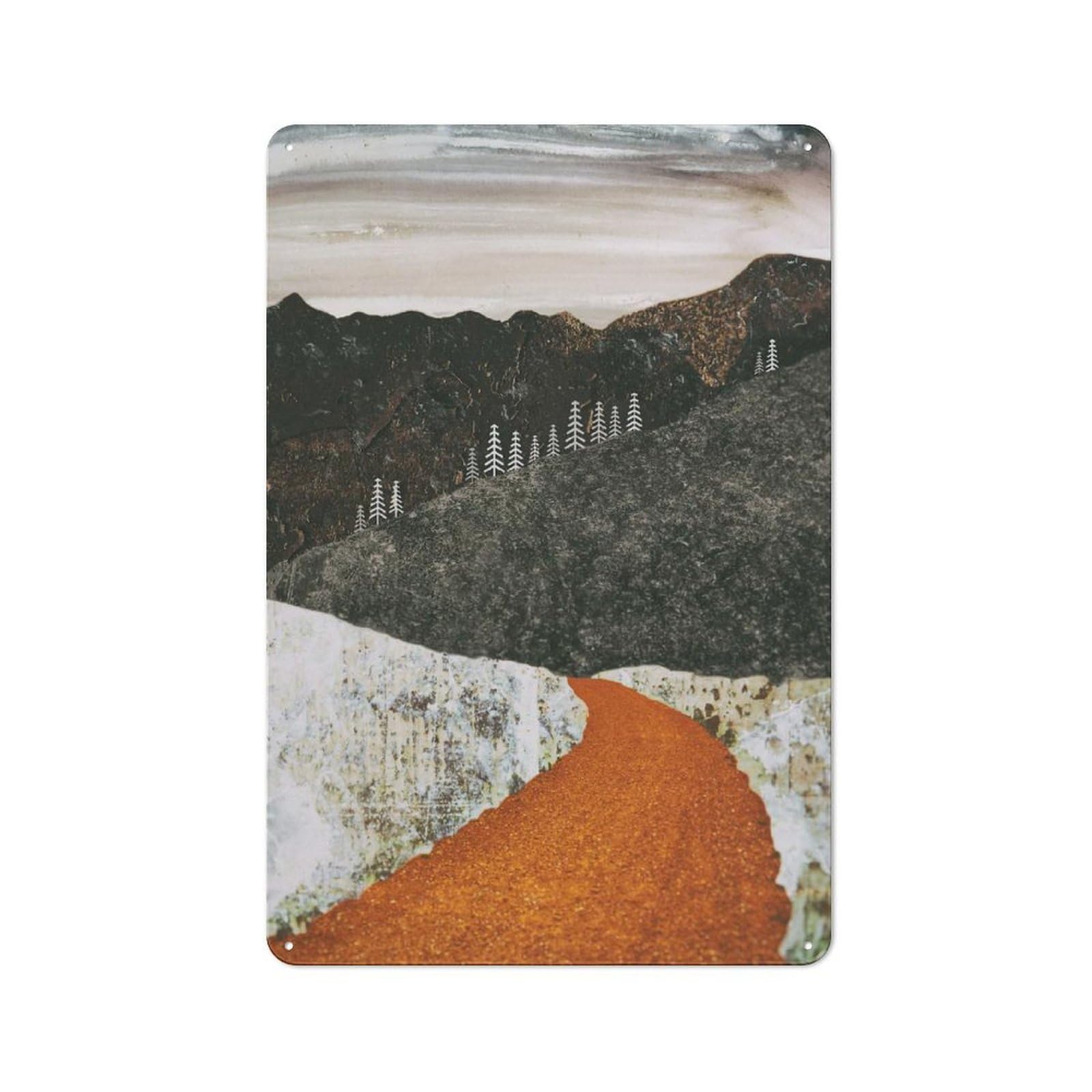 Junmoney Style-17 Metal Wall Sign 30X20cm Featuring Desert Snow For Café Or Restaurant, A New Home Present For Hospitality Interior Collectors
