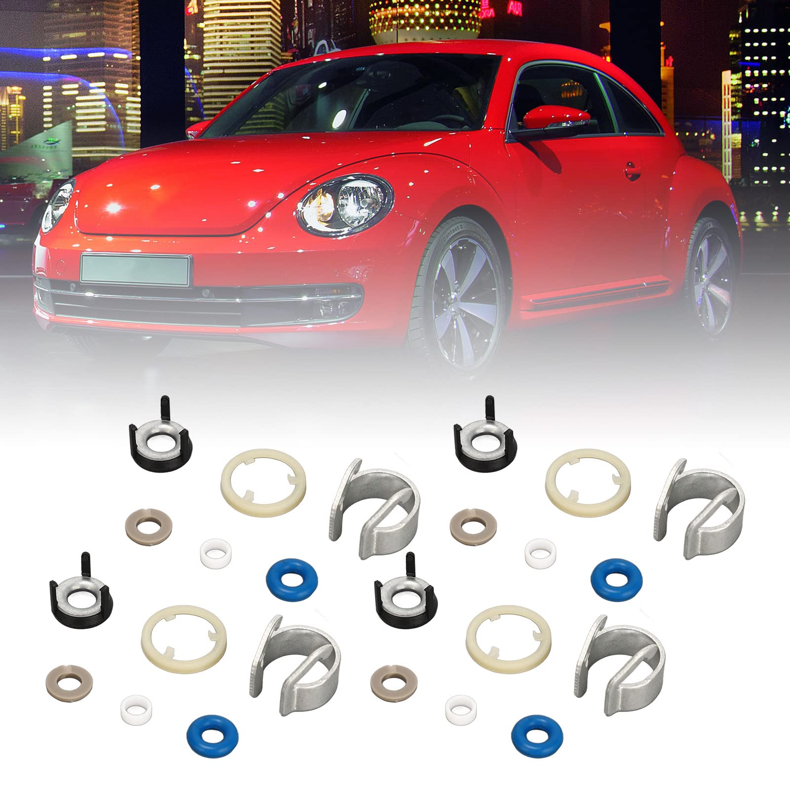 Kit guarnizioni iniettore carburante, 24 pezzi standard originale antiusura 06J998907D per A3 S3 A4 S4 A5 S5 A6 S6 A8 S8 Q3 Q5 TT,kit di riparazione per auto