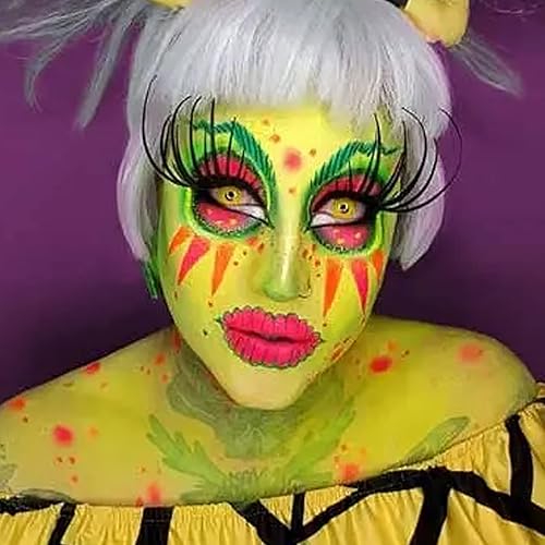 Vista 144 de MEICOLY Pintura facial naranja para el cuerpo (1.06 onzas), pintura facial crema para Halloween, calabaza, tigre, efectos especiales, maquillaje