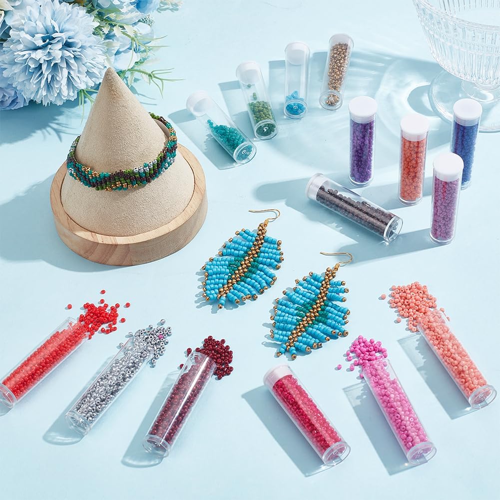 NBEADS 15 Colors Glass Seed Beads, 1.5mm Round Mini Beads Opaque Spacer Bead Multi-Color Glass Loose Beads for Jewelry Making Bracelets Necklace DIY Craft Supplies - Image 5