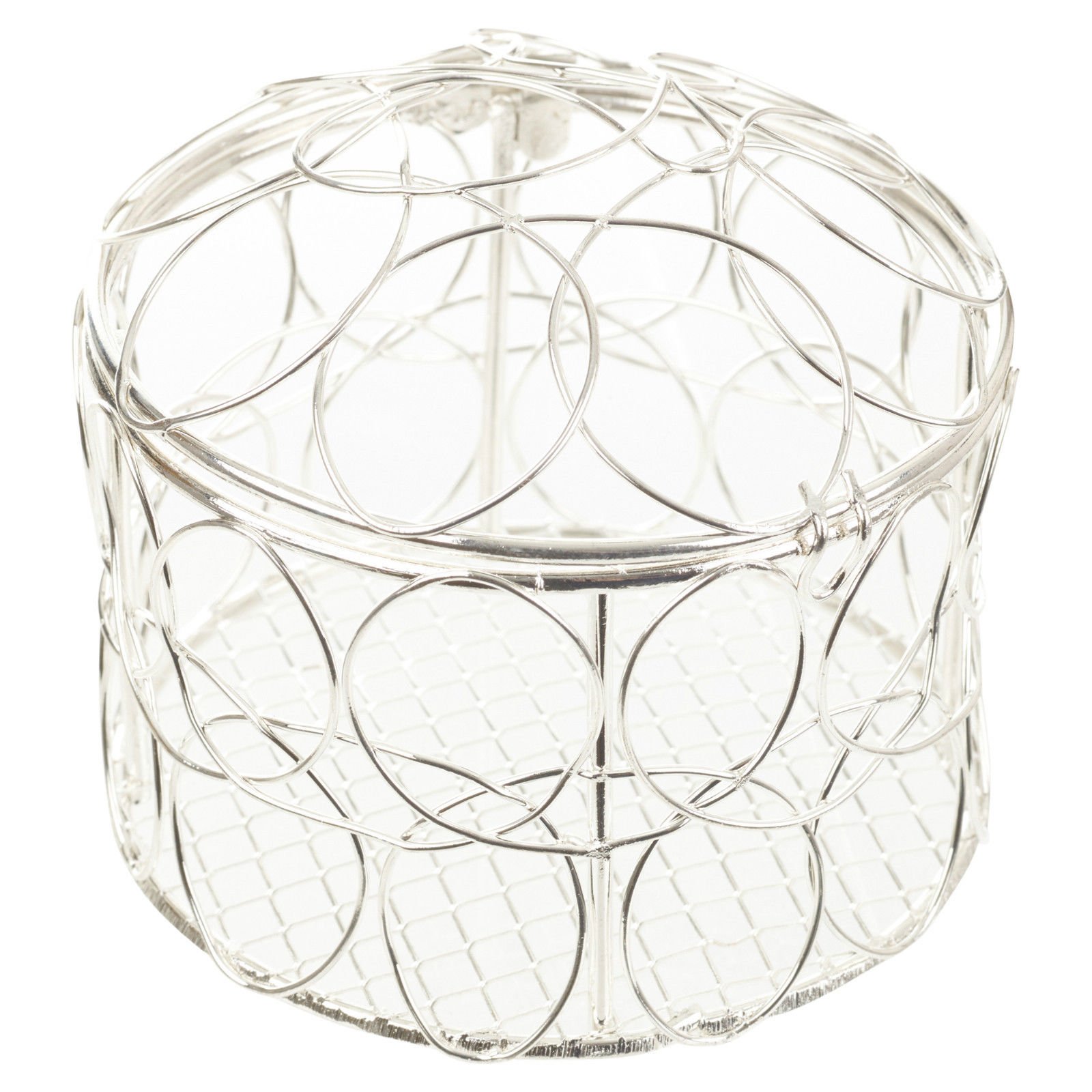 Urbnliving Silver Wire Mesh Round Box