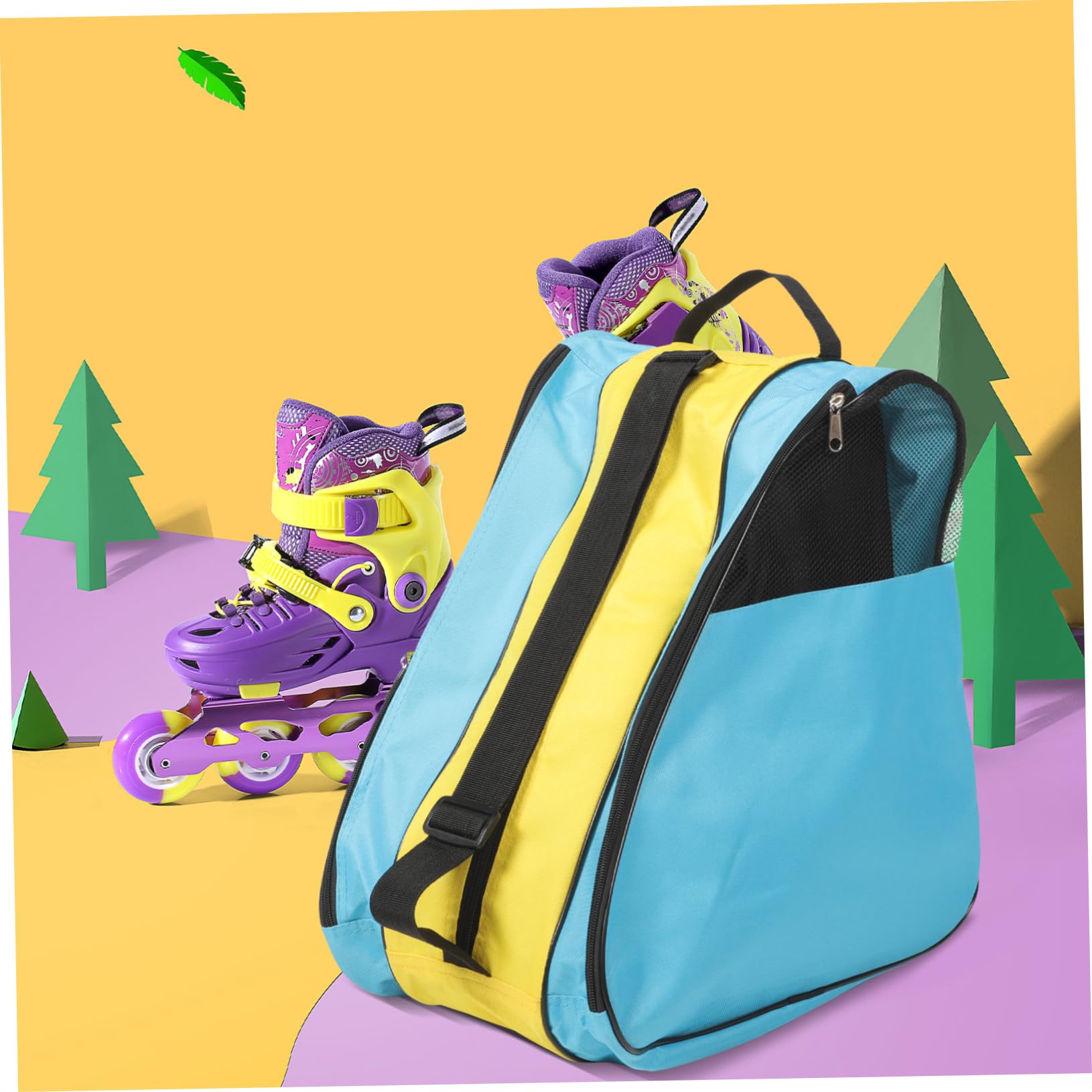 TOYANDONA Borsa per Pattini a Rotelle in Nailon, per Riporre e Proteggere i Pattini, Comoda da Trasportare, per Pattinaggio