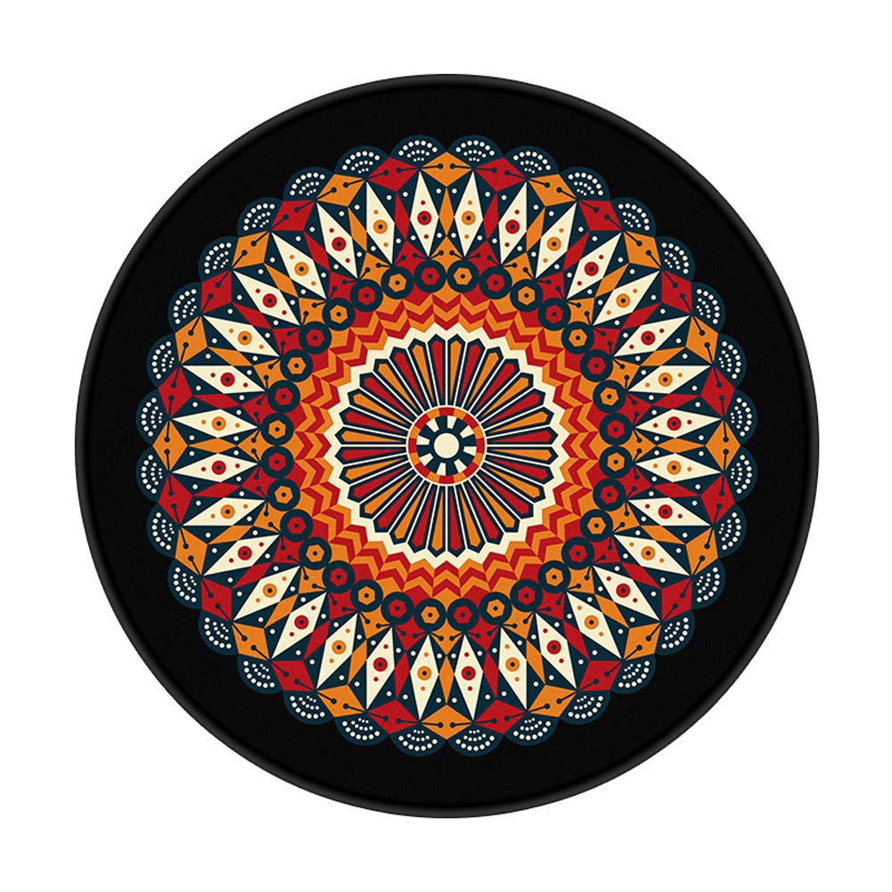 Nowoczesny dywan w stylu etnicznym retro mandala dywan okrągły dywan nordycki balkon stolik kawowy wiszący kosz salon dekoracja mat-in-H średnica 100 cm