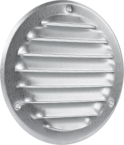 Miniatura 2 de Vent Systems Cubierta de ventilación de acero galvanizado de 4 pulgadas paquete de 5 unidades rejilla redonda de ventilación de aire cubierta de