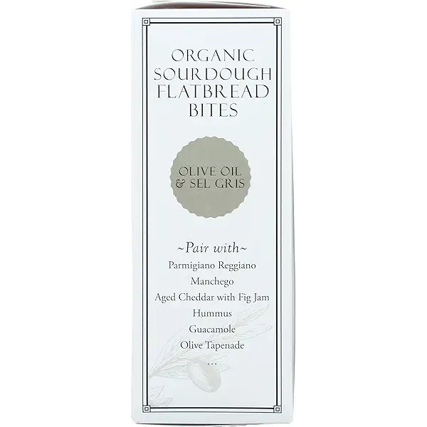 Flatbread Bites Olive Oil Sel Gris Organic, 4 Ounce 6