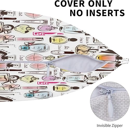 Miniatura 5 de Funda de cojín cuadrada decorativa suave de perfume, fundas de cojín, decoración del hogar para sofá, cama, silla, 18 x 18 pulgadas