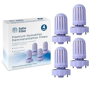 Fette Filter - Replacement Humidifier Demineralization Cartridge Compatible with Air Innovations HUMIDIF Humidifier - Pack of 4