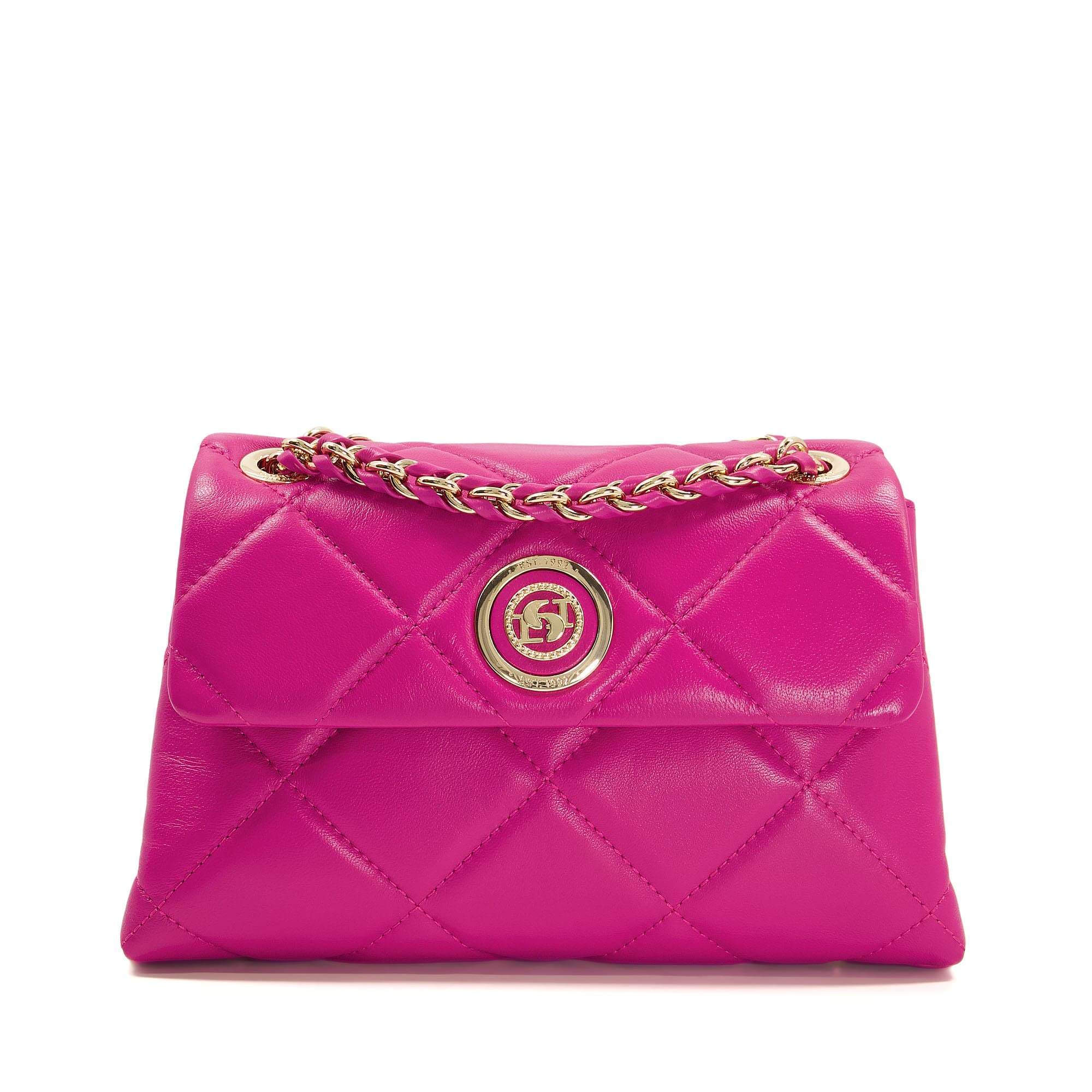 Dune DUCHESS Medium Quilted Leather Bag One Size Pink Shoulder Bag