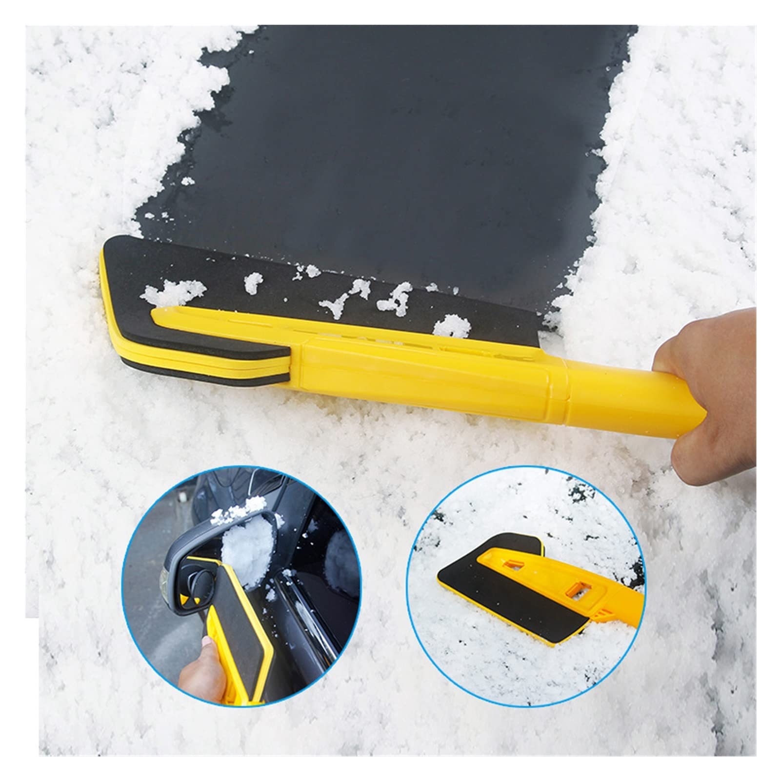 Brosse à Neige pour Pare-Brise Voiture Hiver Magie Voiture grattoir à Glace Verre déneigeur Pare-Brise Auto Brosse à Neige Outil de Nettoyage Balai Accessoires de Lavage Outils