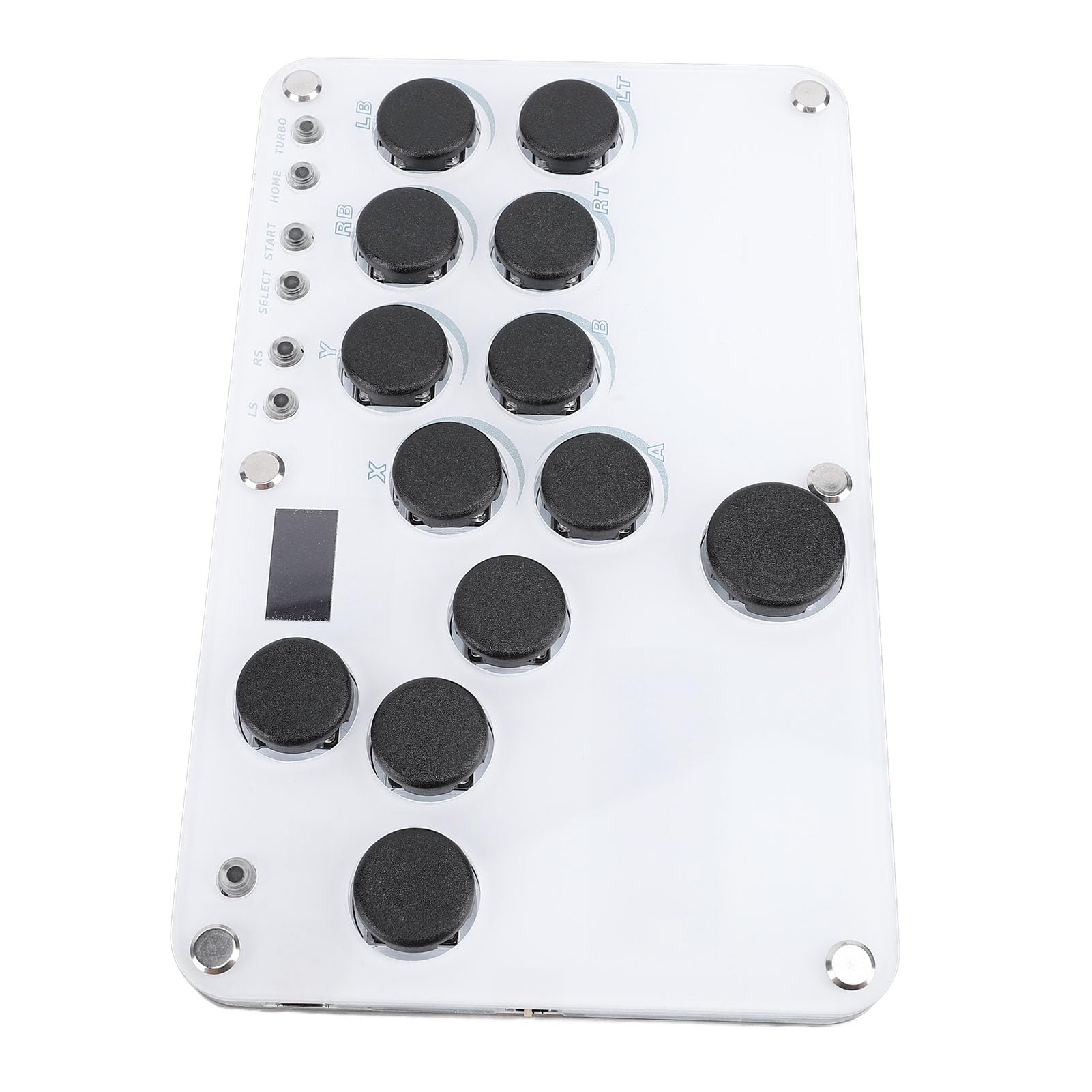 Omquot Controller da Gioco Fight con Effetti RGB per PC e Giocatori Multipiattaforma Design Portatile a 13 Tasti Satinato
