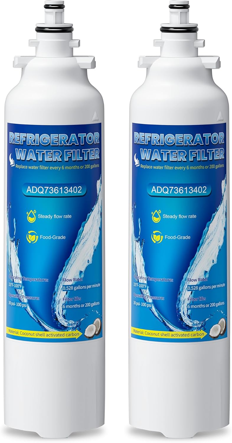 ADQ73613401 Replacement for LG LT800P, LT800PC, ADQ736134, ADQ73613402, Kenmore 9490, LSXS26326S, LMXC23746S, Kenmore 46-9490, Replacement Water Filters, Pack of 2