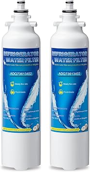 ADQ73613401 Water Filter Replacement for LG LT800P, LT800PC, ADQ736134, ADQ73613402, Kenmore 9490, Kenmore 46-9490, Pack of 2