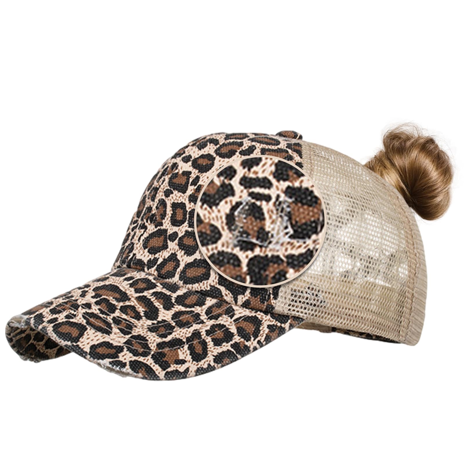 TMEOG Baseball Cap Women's Baseball Cap Women Cap with Mesh Ponytail Cap with Hole for Braid Baseball Cap Summer Cap Plain Colours Sports Cap Breathable