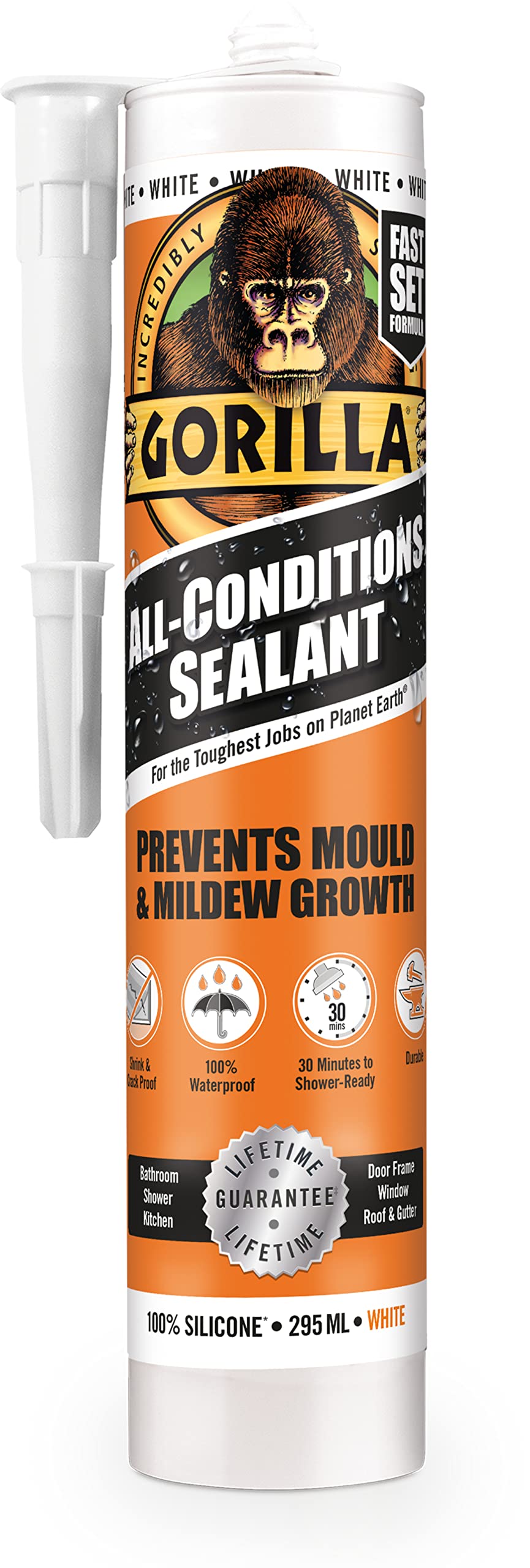Gorilla All-Conditions Sealant White 295Ml [1144011] 5704947007508
