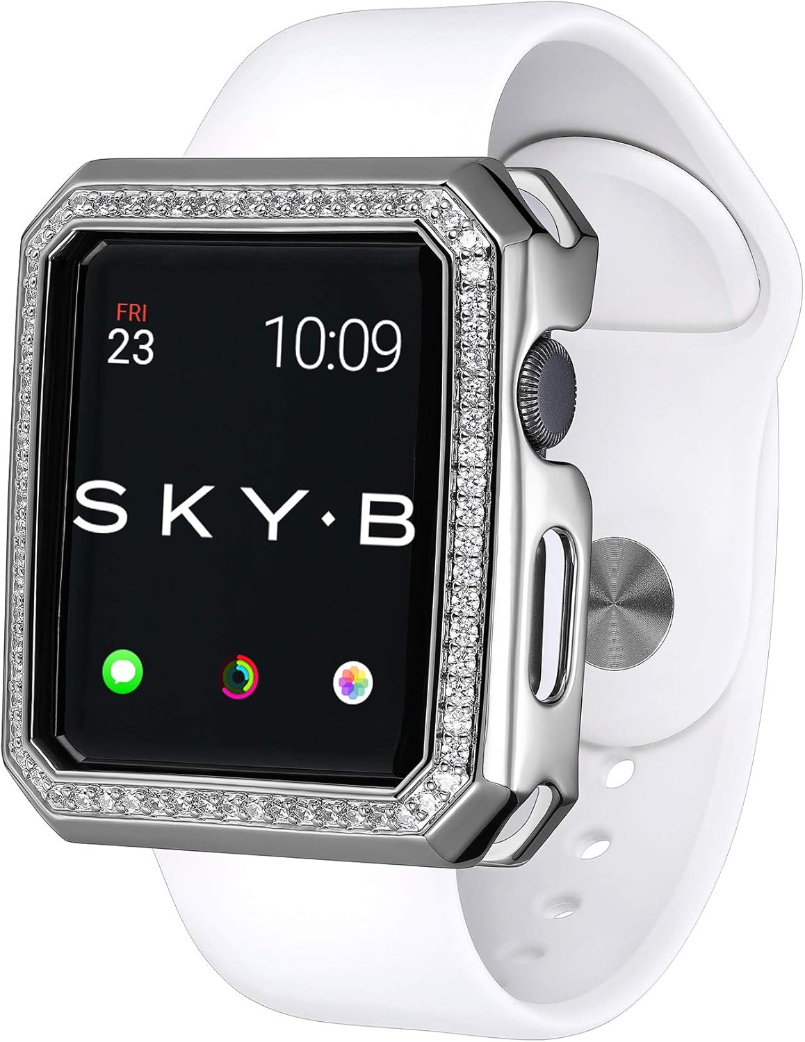 Up To 60% OFF SKYB Deco Halo Silver Protective Jewelry Case for Apple Watch Series 1, 2, 3, 4, 5 Devices - 42mm
