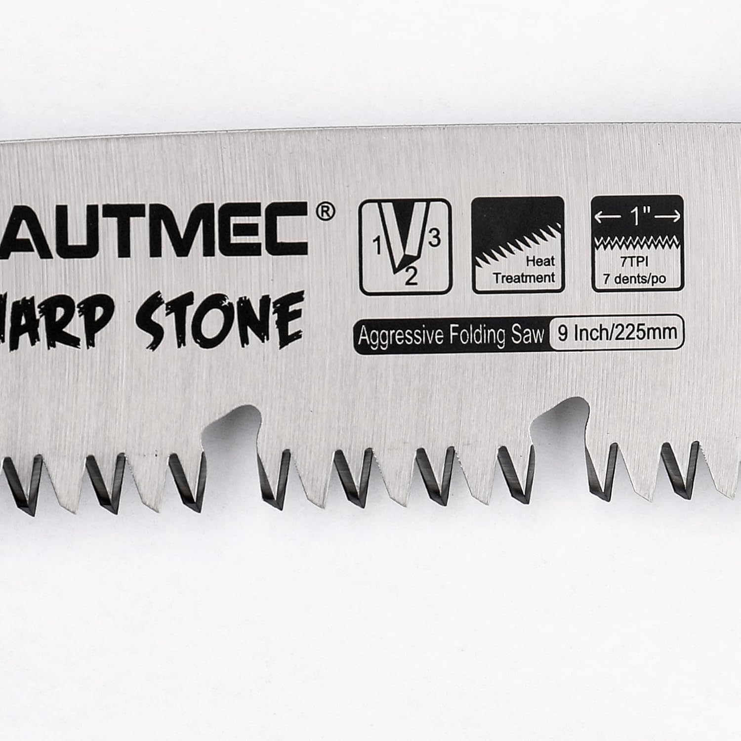 HAUTMEC 9 inch Folding Pruning Saw, Heavy Duty Hand Saws for Tree Trimming with SK5 Blade, Deep Gullets & Triple-Cut Teeth, Garden Saw for Wood Cutting, Camping & Bushcraft image 4