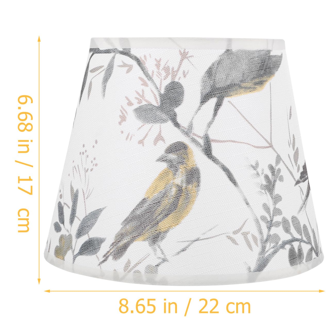 Tofficu Flower and Bird Fabric Lampshade Birds Printed Large Lampshade for Table Lamps Shade Fabric Patterned Lamp Shade Animal Patterned Table Material Decorative Retro Decor Metal - Image 3