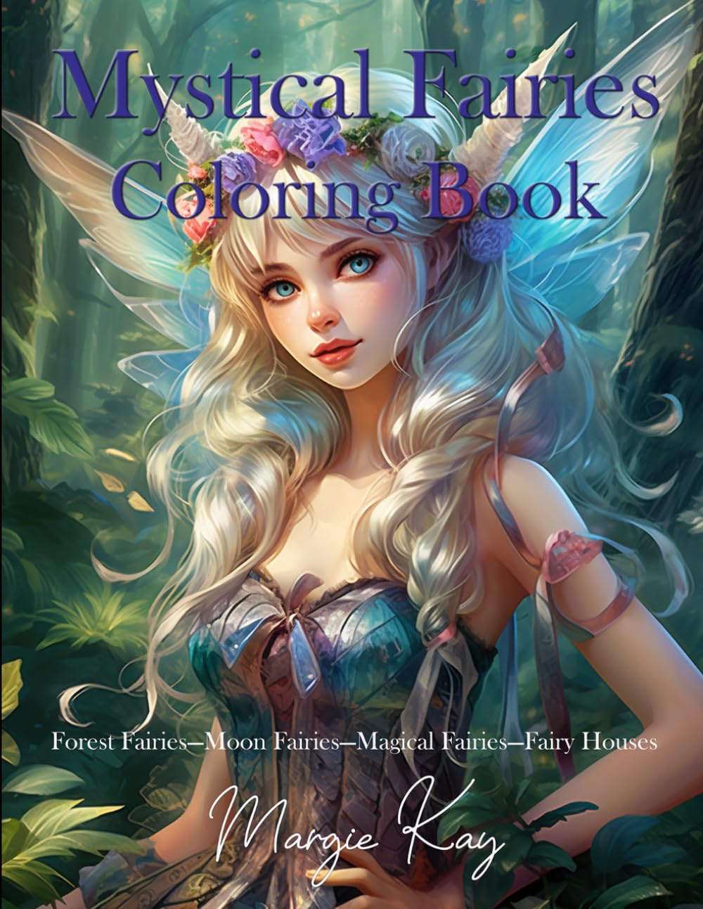 Mystical Fairies Coloring Book: Forest Fairies-Moon Fairies-Magical Fairies-Fairy Houses (Adult Coloring Books by Margie Kay)