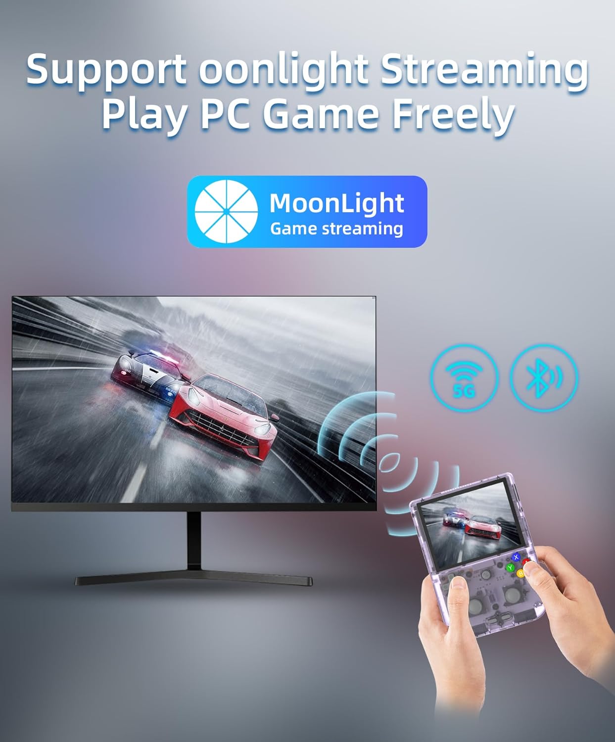 RG405V Retro Handheld Game, Android 12 Built-in 128G TF Card 3172 Games,4 inch IPS Touch Screen with Game Front-end,RG405V Supports 5G WiFi Bluetooth 5.0