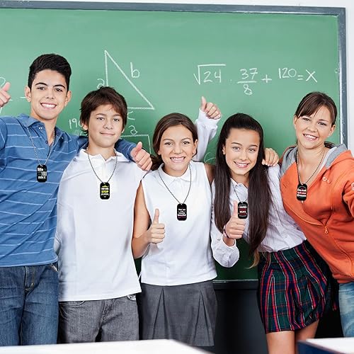 Miniatura 5 de 20 piezas de collar motivacional para perro para hombres y mujeres, collar de joyería inspiradora de acrílico, collares de etiqueta militar para