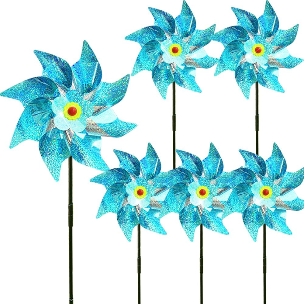 Reflective Bird Scarer Windmill, Sparkly Reflective Pinwheels Windmill ...