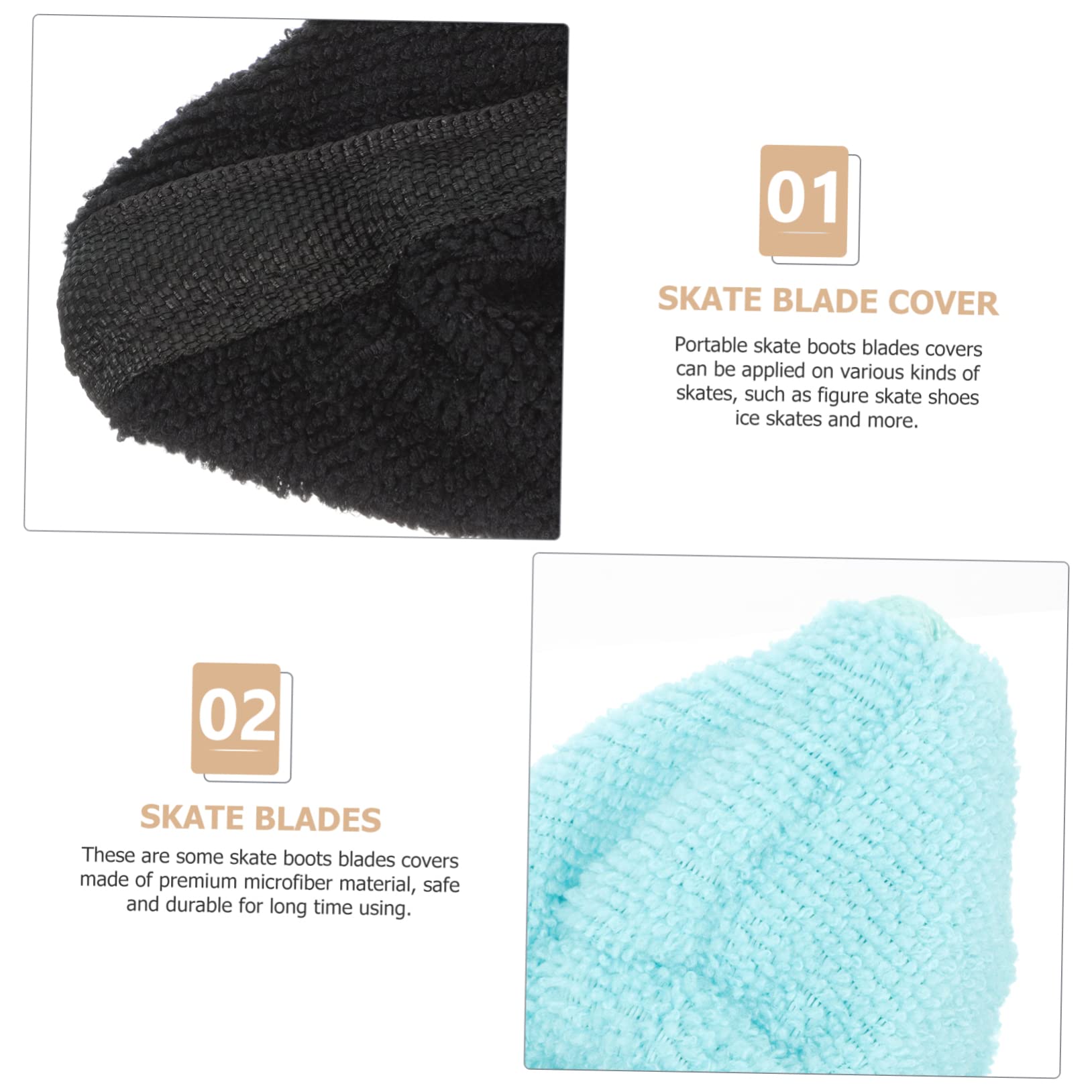 BESTonZON Fundas De Cuchillas para Hielo De Microfibra para Patinaje Artístico Y Hockey Cubiertas Absorbentes
