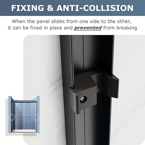 Miniatura 85 de SUNNY SHOWER B020, puertas de regadera deslizantes sin marco (56 - 60 x 72 pulgadas), cristal de 1/4 pulgada, acabado cromo