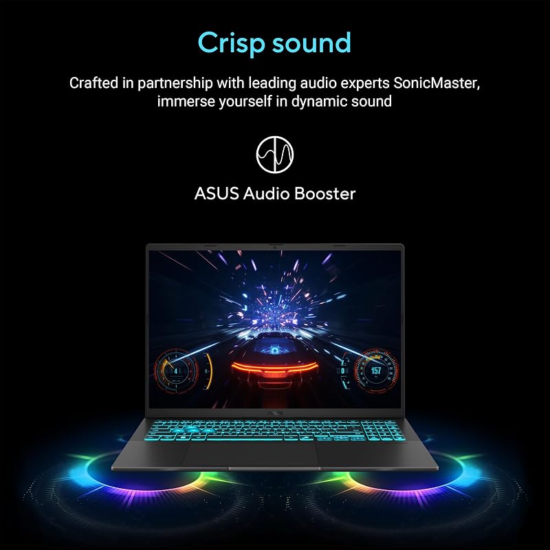 ASUS V16 16" WUXGA 144Hz Gaming Laptop, Intel® Core™ 7 240H, RTX™ 5070, 16GB DDR5 RAM, 1TB SSD, V3607VP-DS74, Matte Black image 6