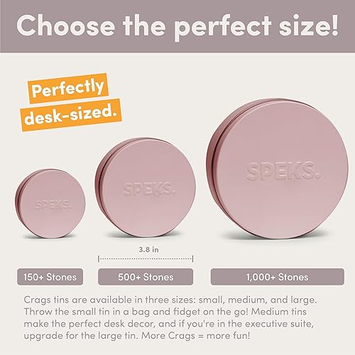 Miniatura 96 de Speks Crags- Masilla de ferrita, + de 500 piedras de ferrita en una lata, juguete de escritorio antiestrés p/la ansiedad, p/adultos y adolescentes