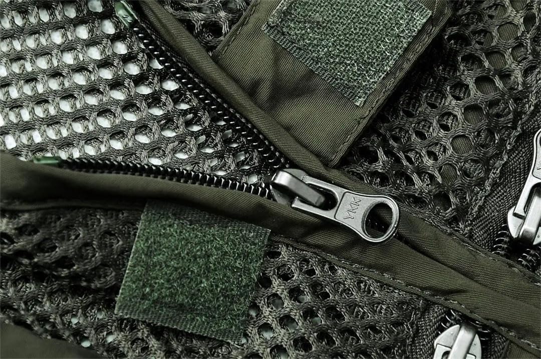 Chaleco de pesca multifuncional unisex con múltiples bolsillos, de secado rápido, ligero, para exteriores, camping, caza, fotografía