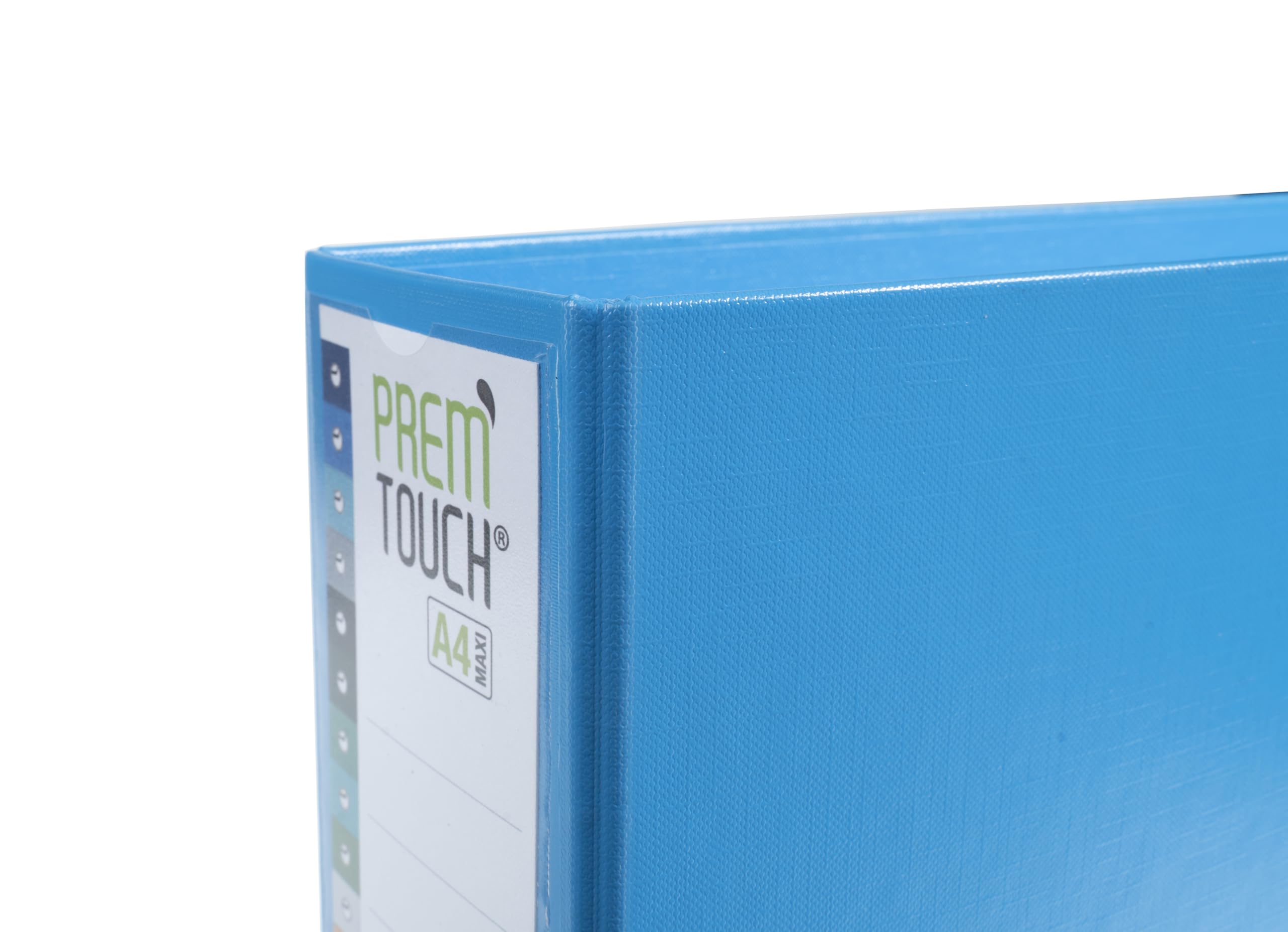 Exacompta - Réf. 53302E - Carton de 10 classeurs à levier A4 MAXI Prem'Touch - Dos 80 mm - Mécanique 80 mm - Dimensions extérieures : 32 x 30 x 8 cm - Format à classer A4 Maxi - Coloris : Bleu clair
