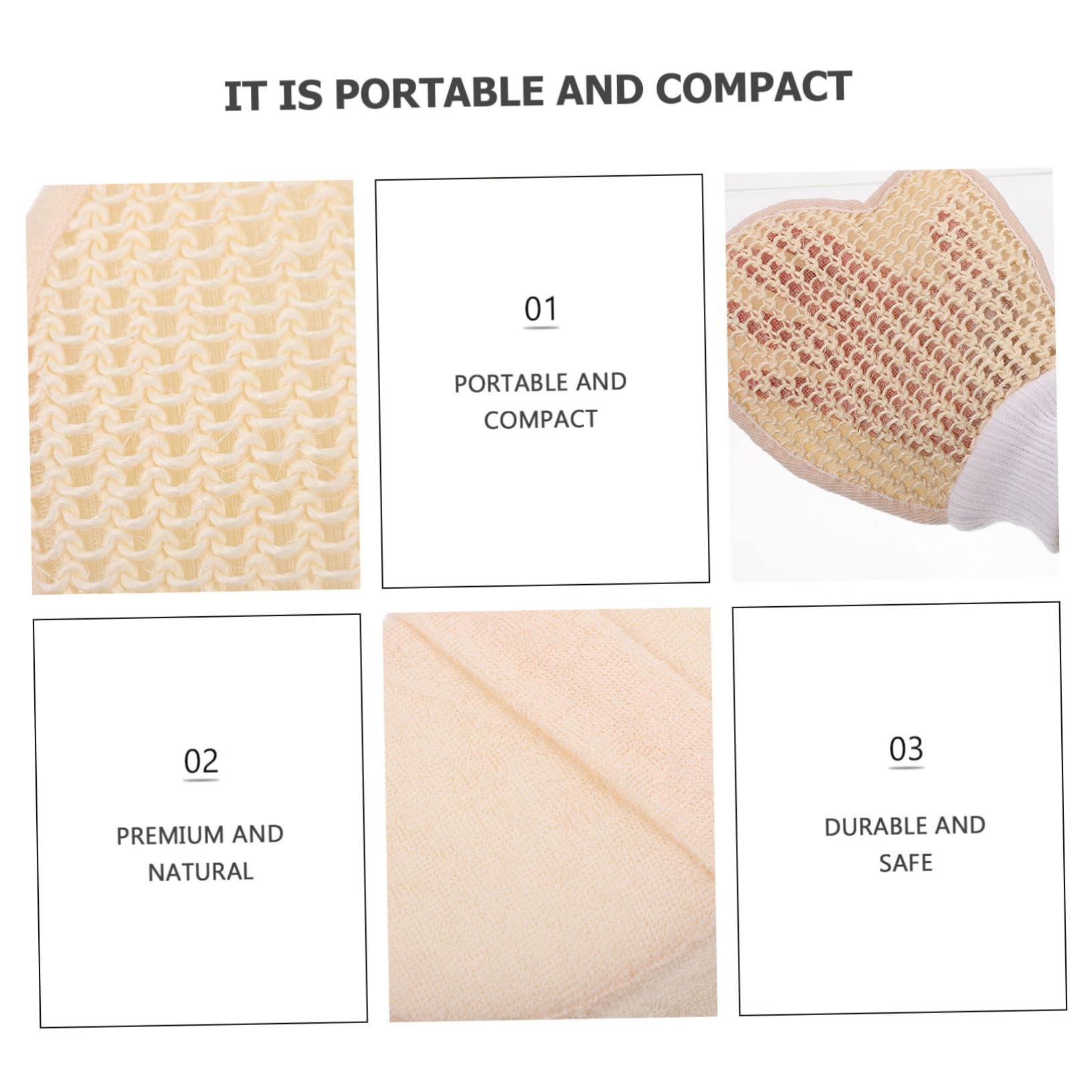 WOONEKY Guantes de Ducha Resistentes Esponja de Ducha Herramientas de Baño para Exfoliación Corporal