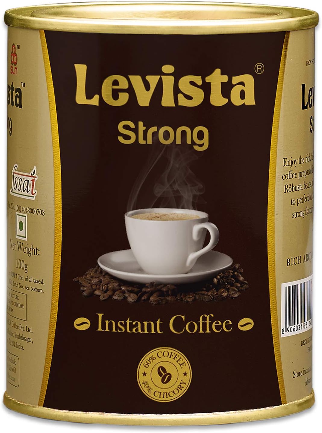 Levista Strong Instant Coffee (Can) (100 Grams)