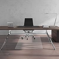 Vista 3 de FuturHydro Tapete para silla para suelo de madera dura, 46" x 60" pulgadas, grande, transparente, para oficina y hogar, tapete protector de piso