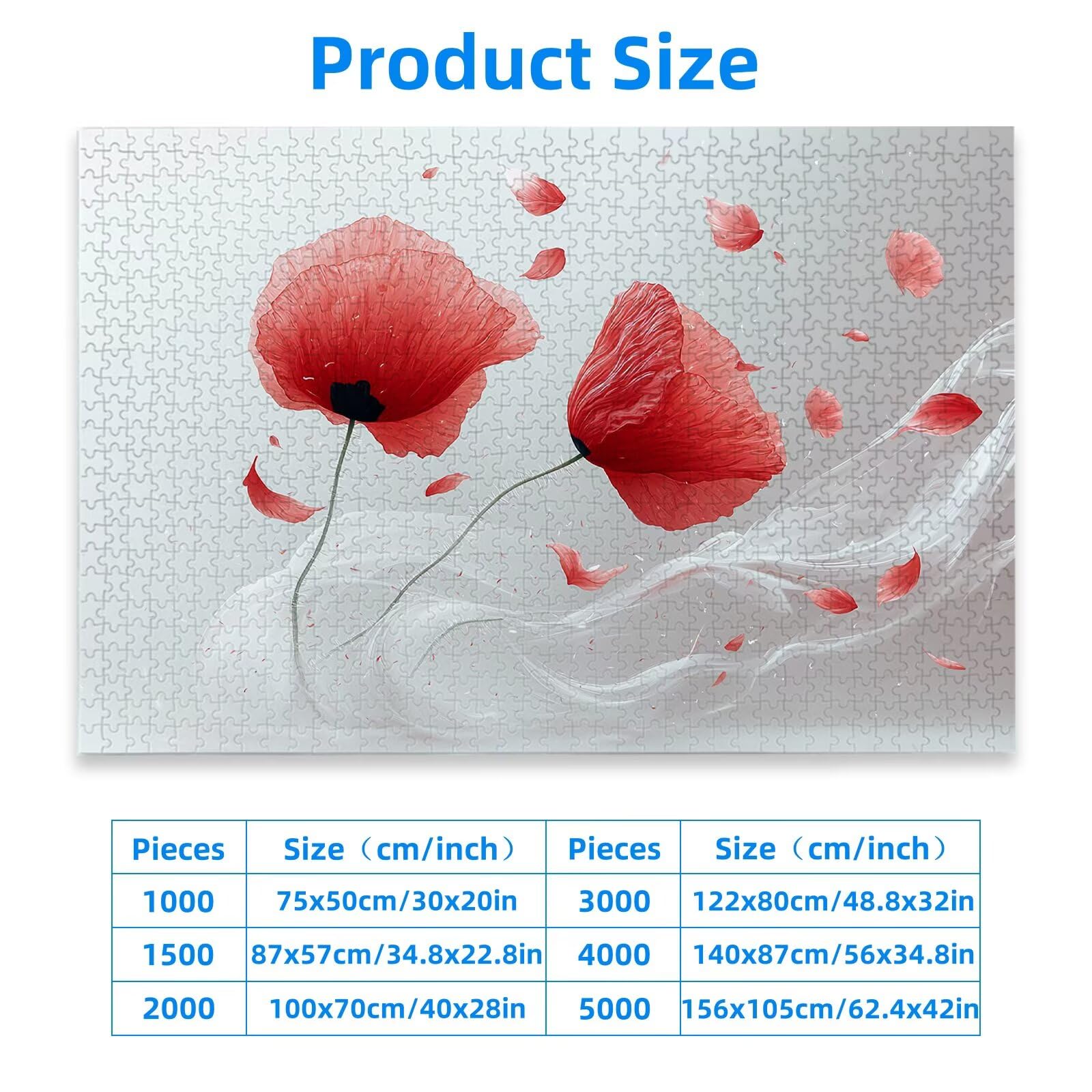 Puzzle Fleur 4000 Pièces Adultes, Puzzle 4000 Pièces pour Adultes et Enfants à Partir de 14 Ans, Pavot Puzzles Bois de Qualité Supérieure avec Une Boîte d'emballage Exquise, Cadeau Femme/Homme, -3197