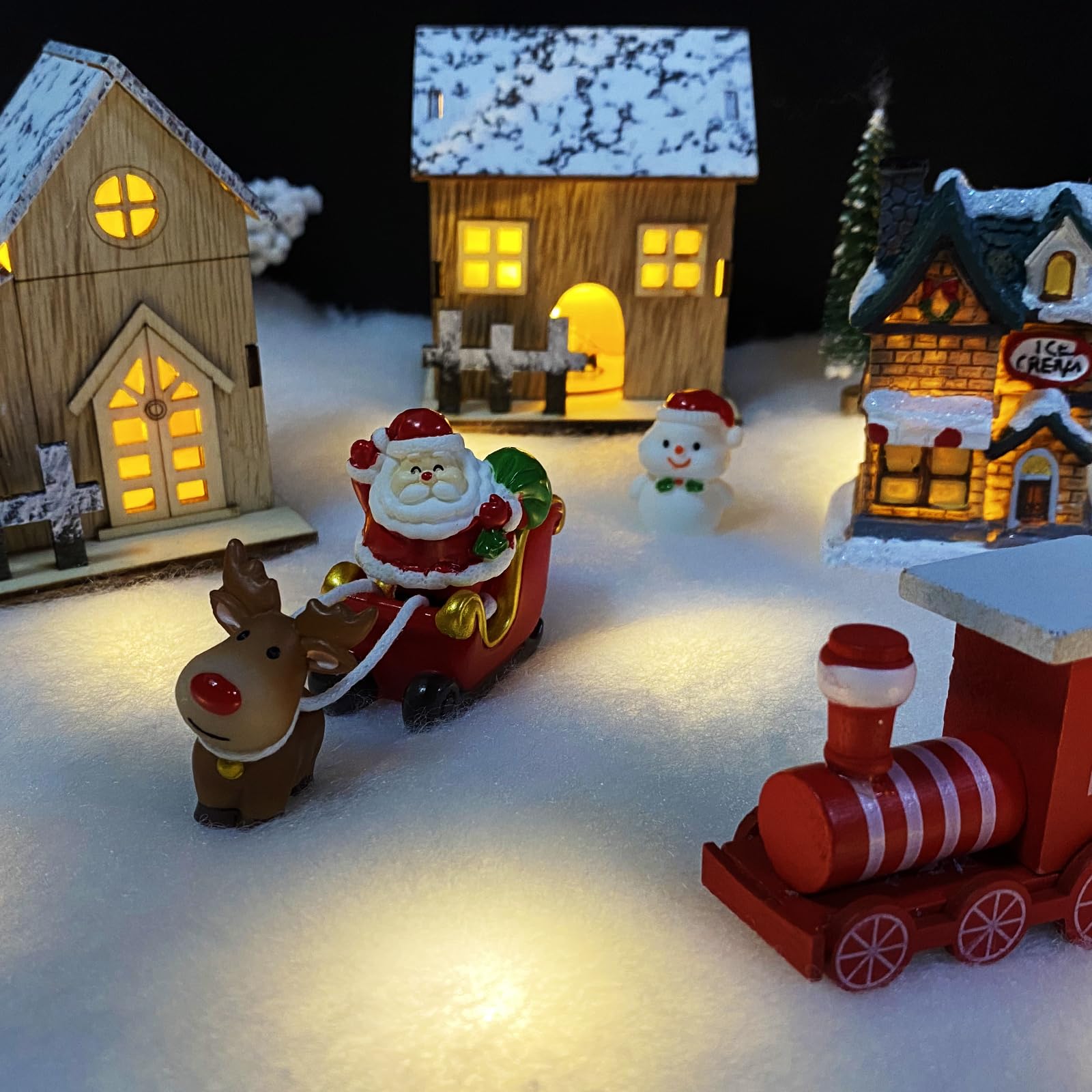 Rouleau De Couverture De Neige Lumineuse Noël - LED Blanches Chaudes, 8 Modes, Pour Sapin, Mur, Cheminée, Sol