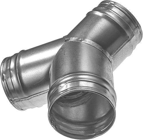 Miniatura 3 de Conector de conducto en forma de Y de 3 vías de 45 de metal, ajuste de 6 pulgadas, para ventilación de secadora, ventilador extractor, conducto de
