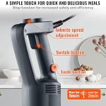 VEVOR 750W 20" Heavy Duty Hand Mixer, Commercial Immersion Blender, Variable Speed Kitchen Stick Mixer with 304 Stainless Steel Blade, Multi-Purpose Portable Mixer for Soup, Smoothie, Puree, Baby Food
