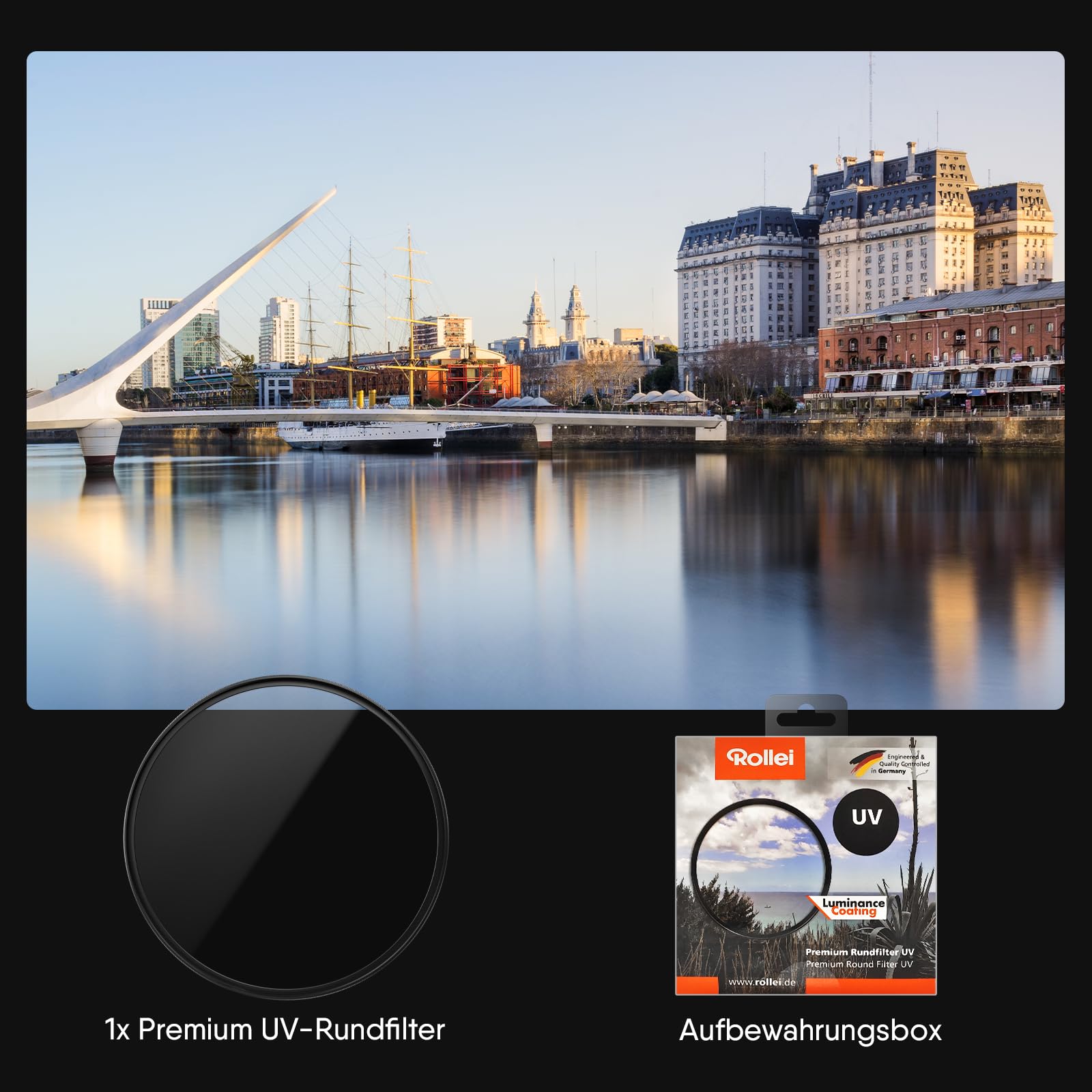 Rollei Premium Rundfilter UV-Filter 62 mm Schutzfilter Ultraviolett Filter Spezieller Beschichtung 99% Lichtdurchlässigkeit Schraubfilter für Kameraobjektive UV-Filter-Schutzfilter – Bild 7