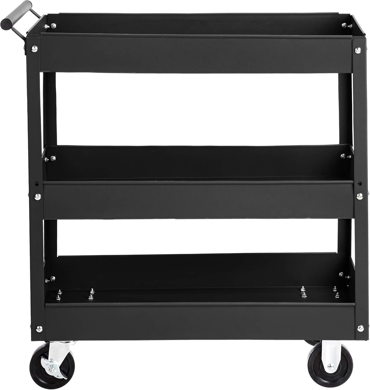  Basics Steel 2-Shelf Multipurpose Tub Utility/Supply Cart with 400-Pound capacity - Gray : Office Products