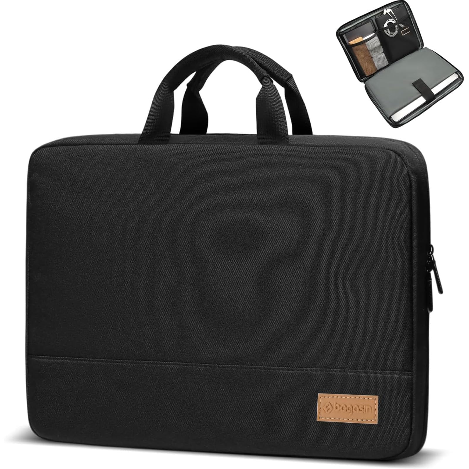 Bagasin Custodia Borsa Porta PC, 15 15,6 16 Pollici Sleeve per Laptop Resistente all'Acqua, Borsa/Caso da Trasporto per Computer Compatibile con MacBook, HP, Dell, Lenovo, Asus Notebook
